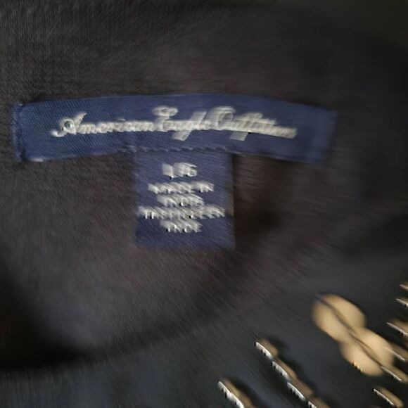 American Eagle Outfitters Charcoal Butterfly Sequined Bodycon Short Dress - Picture 10 of 11